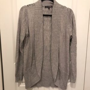Lace Back Gray Cardigan